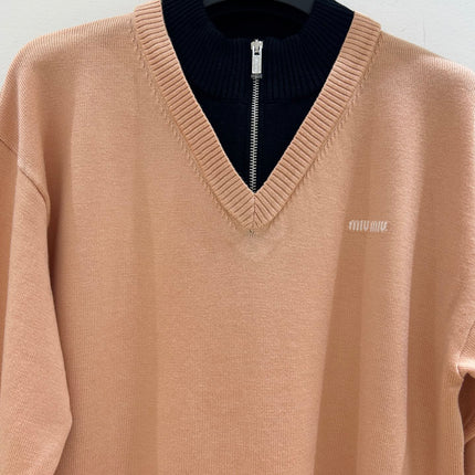 MIUMIU 26S V-NECK KNIT SWEATER 1397