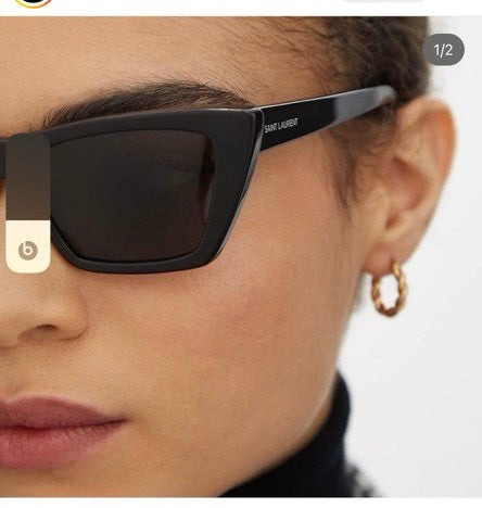 YSL SUNGLASSES IN BLACK ACETATE 652594