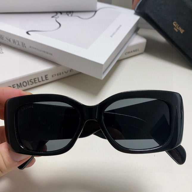 TRIOMPHE SUNGLASSES 548601 IN BLACK ACETATE SILVER LOGO