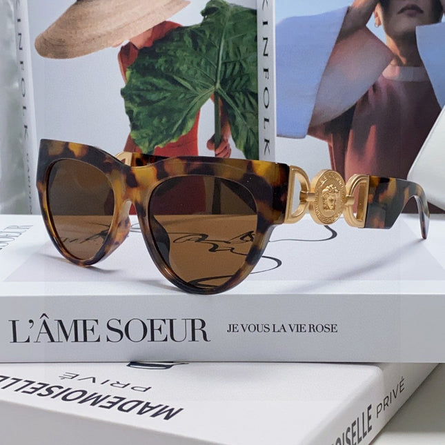 WINGED MEDUSA ROUND FRAME SUNGLASSES 588706 IN ACETATE