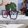 SQUARE SUNGLASSES 632882 IN BLACK ACETATE CLEAR LENSES