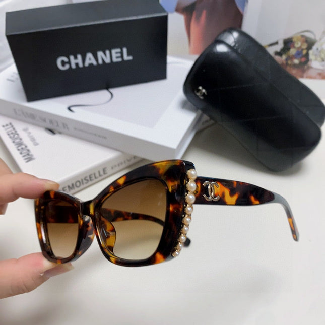 CAT EYE SUNGLASSES 632699 IN HAVANA ACETATE EMBOSSED PEARL
