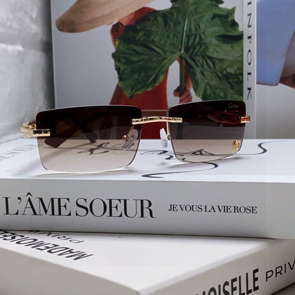 CARTIER 26S RIMLESS RECTANGULAR FRAME IN METAL 439511
