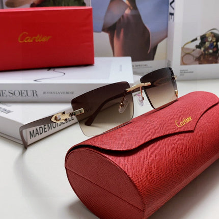 CARTIER 26S RIMLESS RECTANGULAR FRAME IN METAL 439511