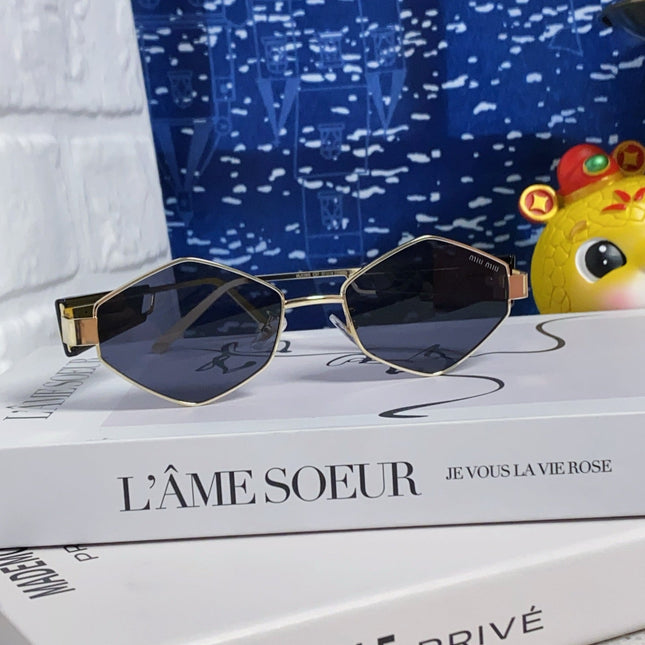 LOGO SUNGLASSES 560866 IN GOLD METAL BLACK LENS