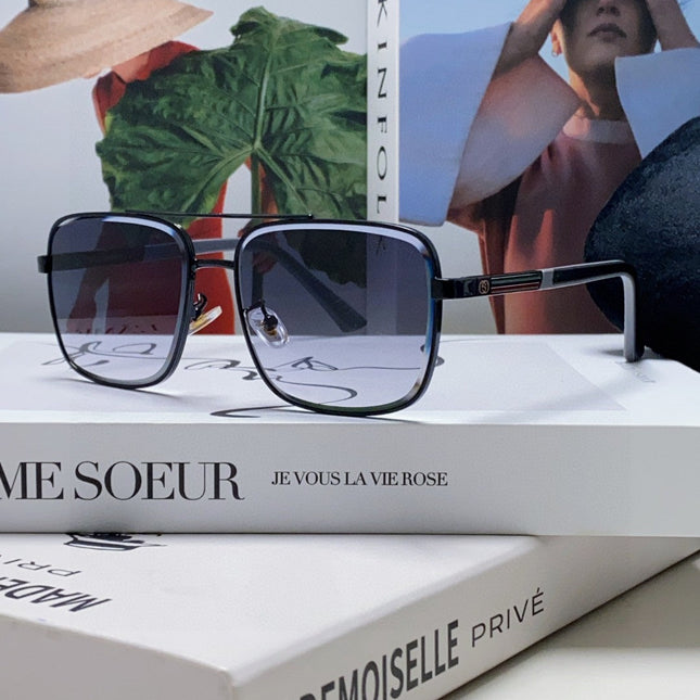 SQUARE FRAME SUNGLASSES 570213 IN METAL