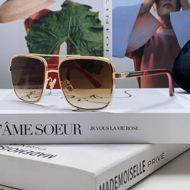 SQUARE FRAME SUNGLASSES 570213 IN METAL