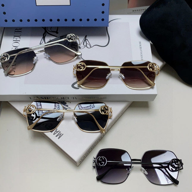 SQUARE FRAME SUNGLASSES 570217 IN METAL