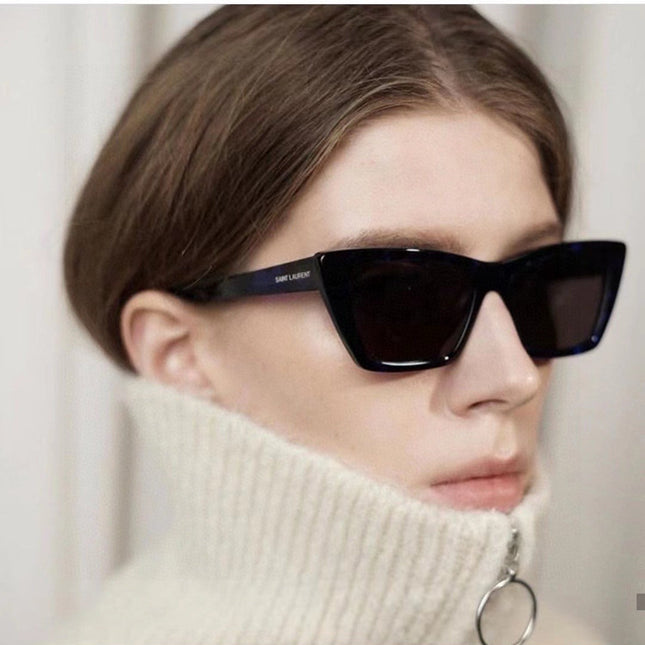YSL SUNGLASSES IN BLACK ACETATE 652594