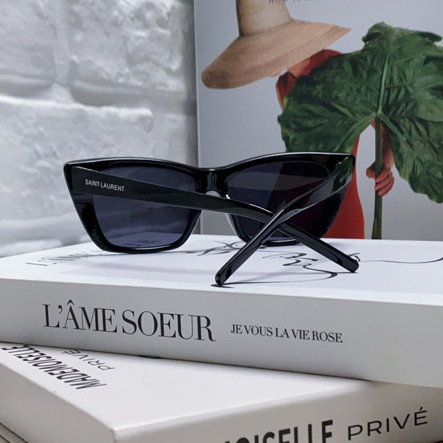 YSL SUNGLASSES IN BLACK ACETATE 652594