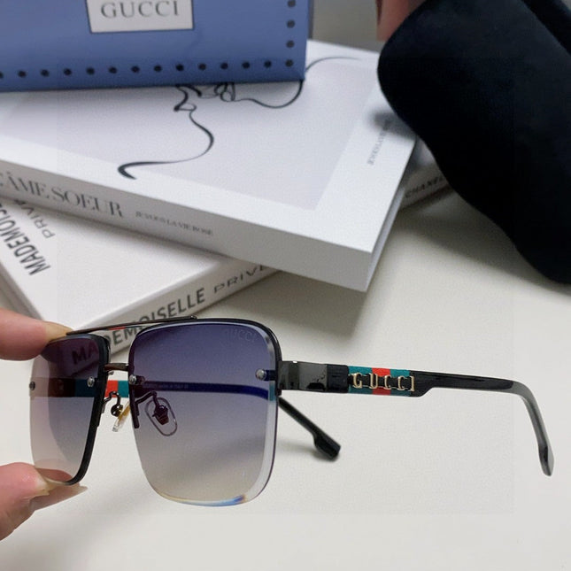 RECTANGULAR FRAME SUNGLASSES 576873 IN METAL