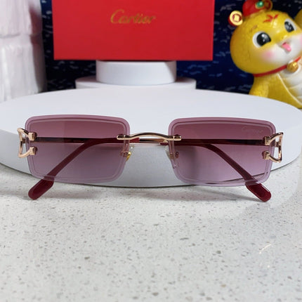 CARTIER 26S RIMLESS RECTANGULAR FRAME IN METAL 435995