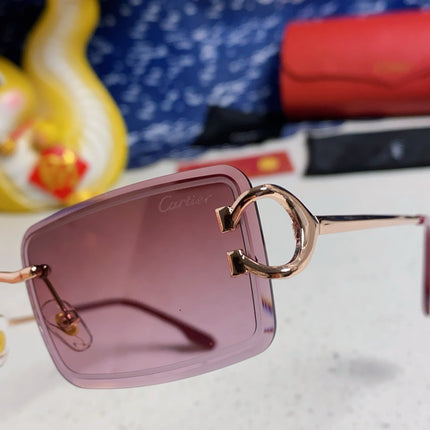 CARTIER 26S RIMLESS RECTANGULAR FRAME IN METAL 435995