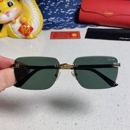 CARTIER 26S RIMLESS RECTANGULAR FRAME IN METAL 438004