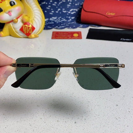 CARTIER 26S RIMLESS RECTANGULAR FRAME IN METAL 438004