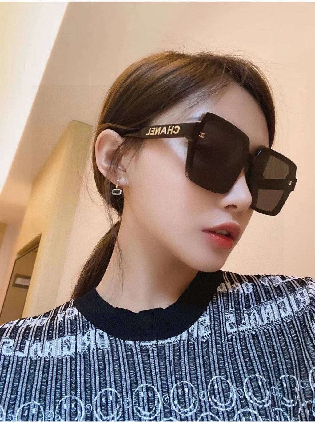 SQUARE SUNGLASSES 638798 IN ACETATE