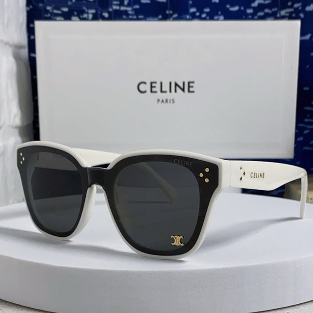 SQUARE SUNGLASS 575842 IN WHITE ACETATE