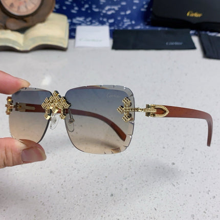 CARTIER 26S RIMLESS RECTANGULAR FRAME IN METAL 436005