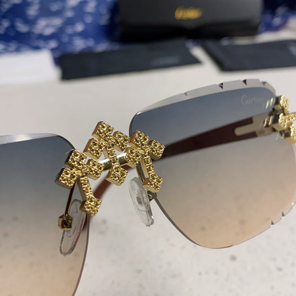 CARTIER 26S RIMLESS RECTANGULAR FRAME IN METAL 436005