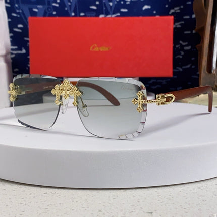 CARTIER 26S RIMLESS RECTANGULAR FRAME IN METAL 436006