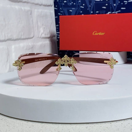 CARTIER 26S RIMLESS RECTANGULAR FRAME IN METAL 436007