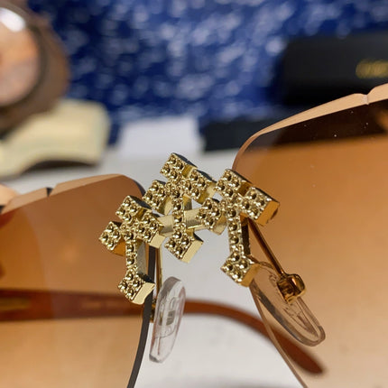 CARTIER 26S RIMLESS RECTANGULAR FRAME IN METAL 436008