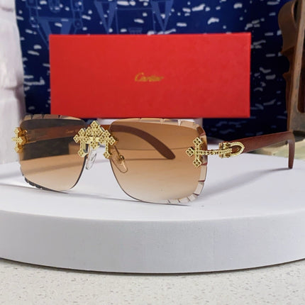 CARTIER 26S RIMLESS RECTANGULAR FRAME IN METAL 436008