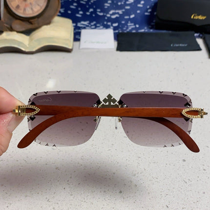 CARTIER 26S RIMLESS RECTANGULAR FRAME IN METAL 436009