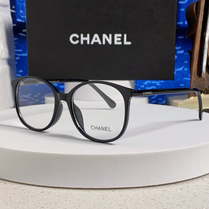 CHANEL 26S OVAL FRAME IN BLACK ACETATE 406570