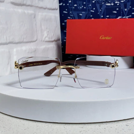 CARTIER 26S RIMLESS SQUARE FRAME IN METAL 439558