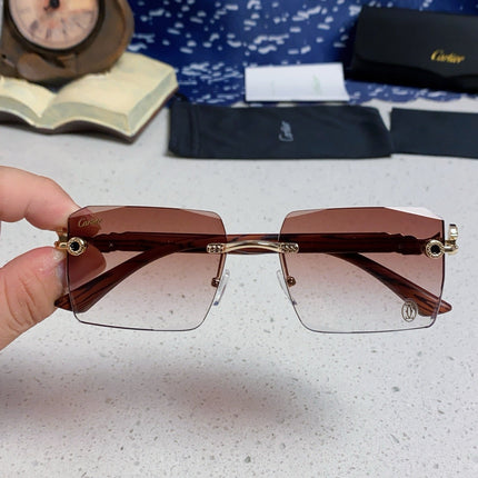 CARTIER 26S RIMLESS SQUARE FRAME IN METAL 439560