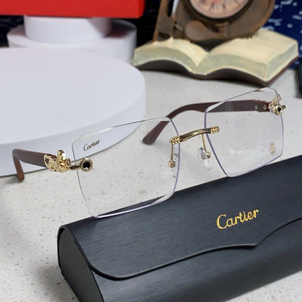 CARTIER 26S RIMLESS SQUARE FRAME IN METAL 439558