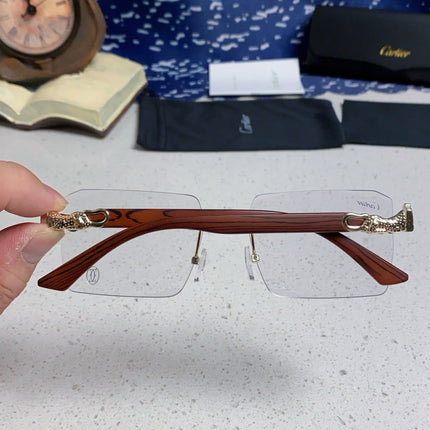 CARTIER 26S RIMLESS SQUARE FRAME IN METAL 439558