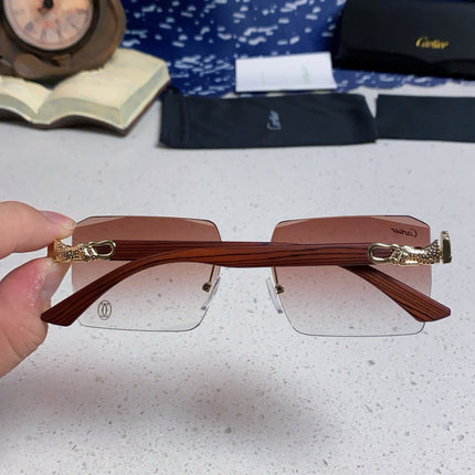 CARTIER 26S RIMLESS SQUARE FRAME IN METAL 439560