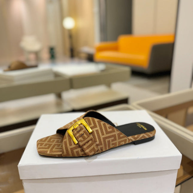 BALMAIN 26S SANDALS IN BROWN CANVAS