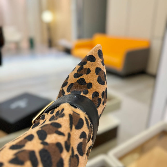 BALMAIN 26S KNEE-HIGH BOOTS 100 MM IN LEOPARD PRINT PONY HAIR