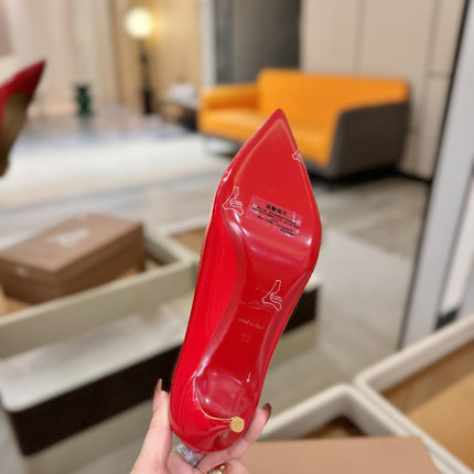 CHRISTIAN LOUBOUTIN 26S POINTED-TOE PUMPS 65 MM IN RED PATENT CALFSKIN