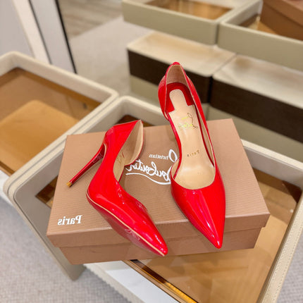 CHRISTIAN LOUBOUTIN 26S POINTED-TOE PUMPS 65 MM IN RED PATENT CALFSKIN