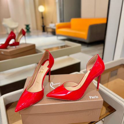 CHRISTIAN LOUBOUTIN 26S POINTED-TOE PUMPS 65 MM IN RED PATENT CALFSKIN