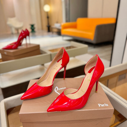 CHRISTIAN LOUBOUTIN 26S POINTED-TOE PUMPS 65 MM IN RED PATENT CALFSKIN
