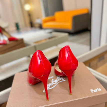 CHRISTIAN LOUBOUTIN 26S POINTED-TOE PUMPS 65 MM IN RED PATENT CALFSKIN