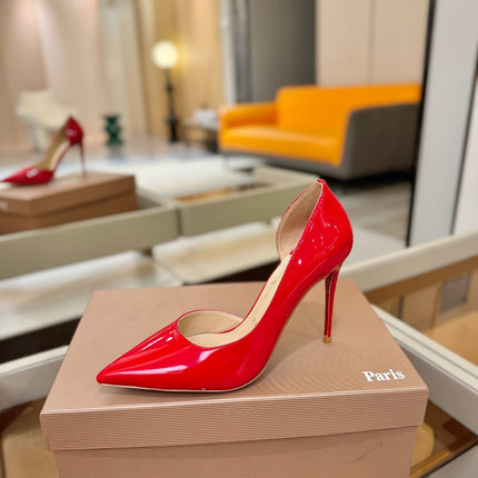 CHRISTIAN LOUBOUTIN 26S POINTED-TOE PUMPS 65 MM IN RED PATENT CALFSKIN