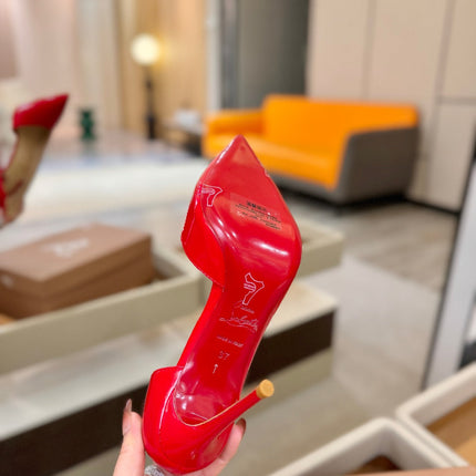 CHRISTIAN LOUBOUTIN 26S POINTED-TOE PUMPS 65 MM IN RED PATENT CALFSKIN