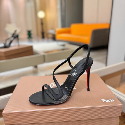 CHRISTIAN LOUBOUTIN 26S ROSA Z HIGH-HEEL SANDALS 105 MM IN BLACK LAMBSKIN