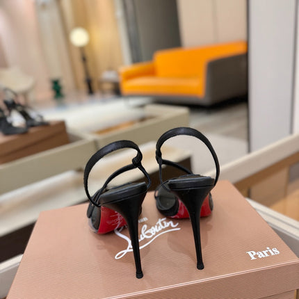 CHRISTIAN LOUBOUTIN 26S ROSA Z HIGH-HEEL SANDALS 105 MM IN BLACK LAMBSKIN
