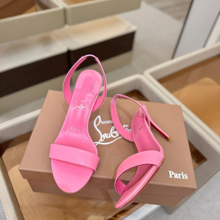 CHRISTIAN LOUBOUTIN 26S HEELED SANDALS 105 MM IN PINK CALFSKIN