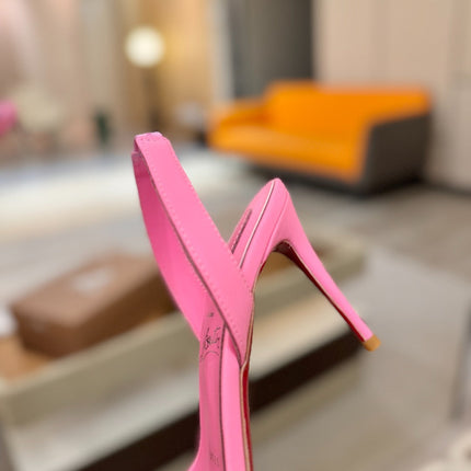 CHRISTIAN LOUBOUTIN 26S HEELED SANDALS 105 MM IN PINK CALFSKIN