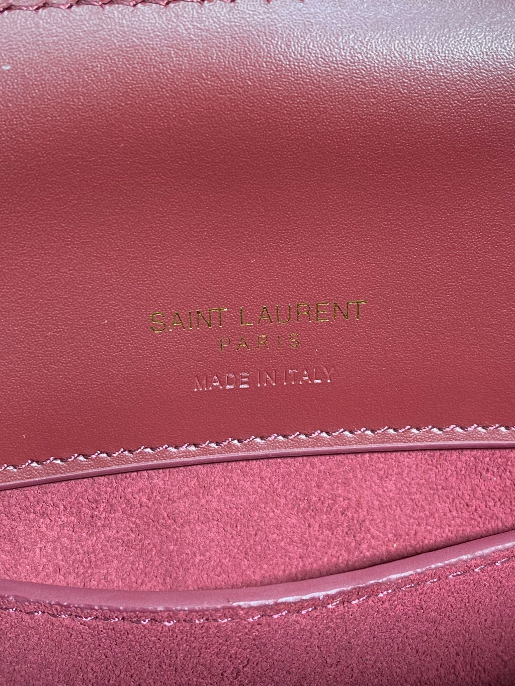 LE 37 SMALL BUCKET BAG 20 IN BURGUNDY RED CALFSKIN GOLD HARDWARE