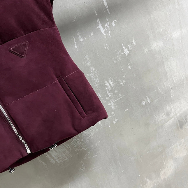 PRADA 25S SUEDE DOWN VEST 385