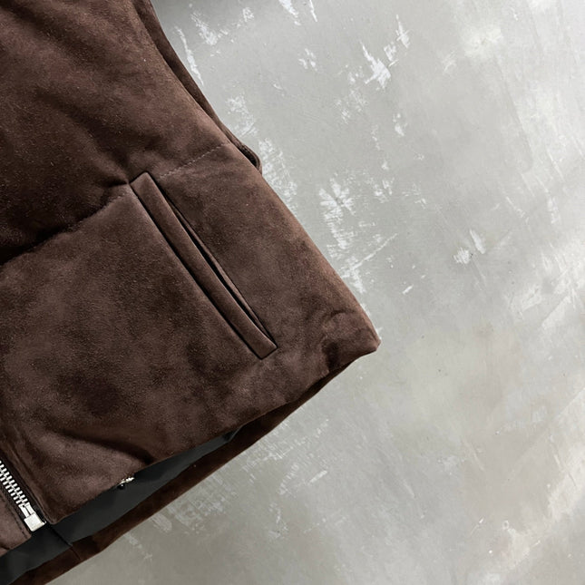 PRADA 25S SUEDE DOWN VEST 384